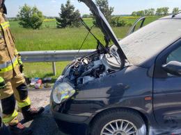 Pożar samochodu osobowego na A4. Pomogli przypadkowi świadkowie