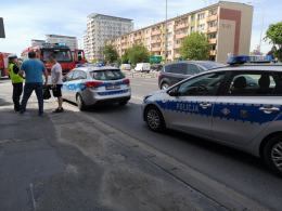 Kolizja pojazdów osobowych przy zjeździe z ronda w Opolu