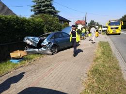Wypadek w Lędzinach. Jedna osoba trafiła do szpitala