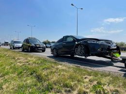 Zderzenie pojazdów na 237 km A4 - lądował LPR