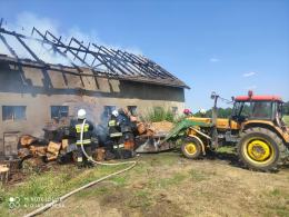 Pożar budynku gospodarczego w miejscowości Nowa Wieś