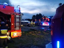 Pożar stodoły w powiecie kędzierzyńsko-kozielskim