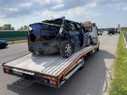 Zderzenie kilku pojazdów na 209 km autostrady A4. Lądował śmigłowiec LPR
