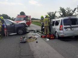 Wypadek pod Skorogoszczą. Kobieta w zaawansowanej ciąży zabrana przez LPR