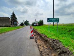 Trwa przebudowa drogi w Zimnicach Małych i Goszczowicach