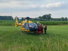 Kierowca motocykla w krytycznym stanie. Wypadek pod Namysłowem