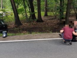 Wypadek z udziałem motocyklisty na trasie Jełowa - Bierdzany