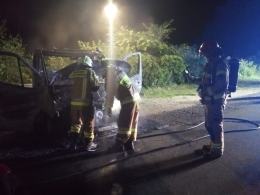 Pożar lawety w Turawie