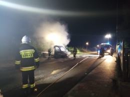 Pożar lawety w Turawie