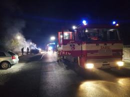 Pożar lawety w Turawie