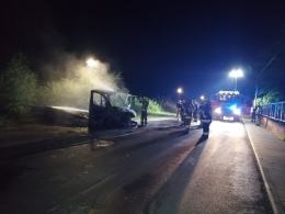 Pożar lawety w Turawie