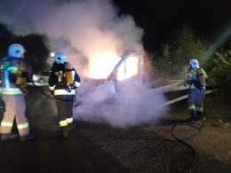 Pożar lawety w Turawie