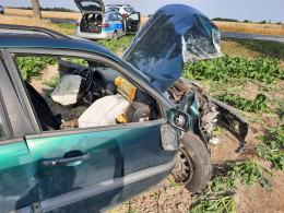 Wypadek w powiecie namysłowskim. Dwie osoby trafiły do szpitala