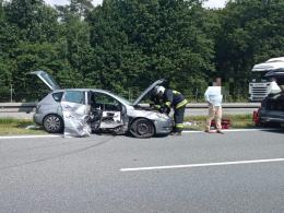 Zablokowana autostrada A4 w kierunku Katowic. Na miejscu lądował śmigłowiec LPR