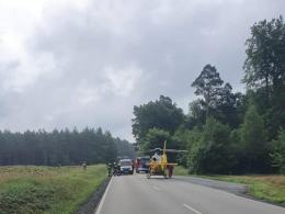 Wypadek na trasie Zawadzkie-Kolonowskie. Ciężko ranna kierująca zabrana do szpitala