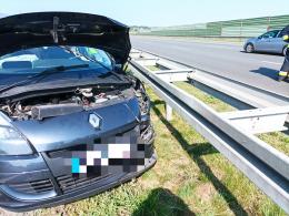 Zderzenie samochodów na opolskim odcinku A4