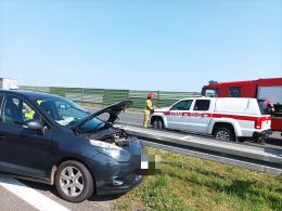 Zderzenie samochodów na opolskim odcinku A4