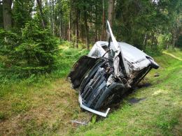 Dwa samochody ciężarowe i bus dostawczy zderzyły się w powiecie kluczborskim