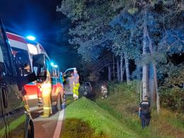 Tragiczny wypadek w powiecie kluczborskim. Kierowca Volkswagena zginął na miejscu