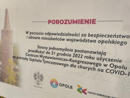 Podpisano porozumienie w sprawie dalszej działalności Szpitala Tymczasowego