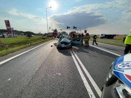 Wypadek w Opolu-Wrzoskach. Ciężko ranny mężczyzna trafił do szpitala