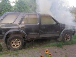 Pożar samochodu osobowego w Strzelcach Opolskich