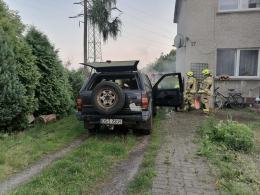 Pożar samochodu osobowego w Strzelcach Opolskich