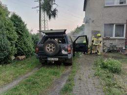 Pożar samochodu osobowego w Strzelcach Opolskich