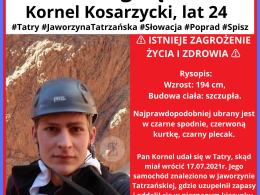 Kornel wyszedł w góry. Mieszkaniec Kędzierzyna-Koźla nie daje znaku życia