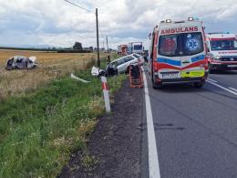 Wypadek na DK40 pomiędzy Wierzchem a Mochowem
