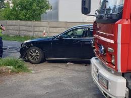 Zderzenie motocykla i osobówki w Skorogoszczy