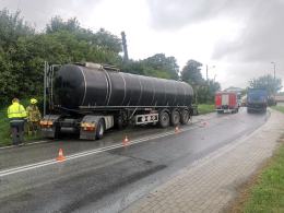 Wypadek w Ciężkowicach na drodze krajowej nr 45