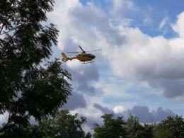 Wypadek w Ozimku. Lądował śmigłowiec LPR
