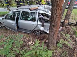 Wypadek w Bierdzanach na trasie Opole - Kluczbork