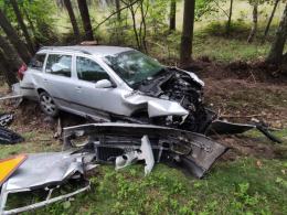 Wypadek w Bierdzanach na trasie Opole - Kluczbork