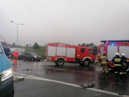 Zderzenie dwóch ciężarówek na A4. Jeden z kierowców trafił do szpitala