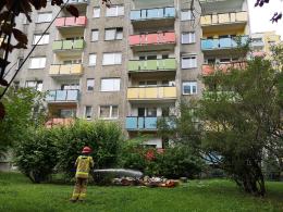 Pożar mieszkania przy ulicy Grota Roweckiego