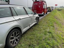 Kolizja w powiecie krapkowickim przy wyjeździe z A4