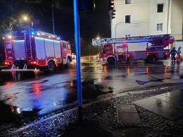 Pożar w budynku wielorodzinnym w Brzegu