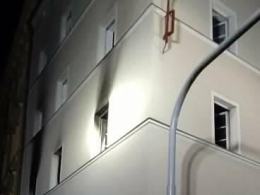 Pożar w budynku wielorodzinnym w Brzegu