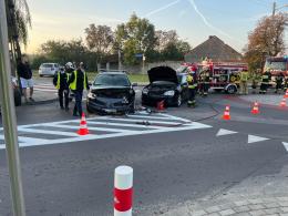 Komprachcice: Jedna osoba poszkodowana po zderzeniu pojazdów