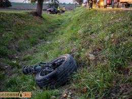 Dwie osoby trafiły do szpitala po dachowaniu pojazdu na trasie Byczyna-Kluczbork