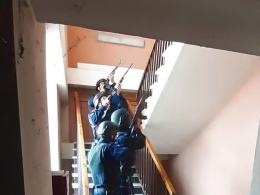 Szkolenie policjantów oddziału prewencji