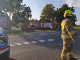 Wypadek w Biskupicach. Jedna osoba została ranna