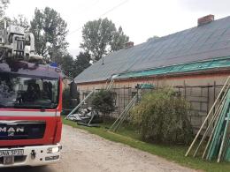 Pożar w domu jednorodzinnym w Głuszynie