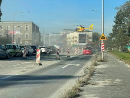 Śmigłowiec LPR lądował na ulicy Nysy Łużyckiej w Opolu