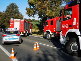 DK 94 zablokowana po zderzeniu 4 samochodów w pobliżu Izbicka