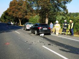 DK 94 zablokowana po zderzeniu 4 samochodów w pobliżu Izbicka