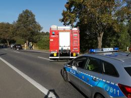 DK 94 zablokowana po zderzeniu 4 samochodów w pobliżu Izbicka