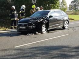 DK 94 zablokowana po zderzeniu 4 samochodów w pobliżu Izbicka